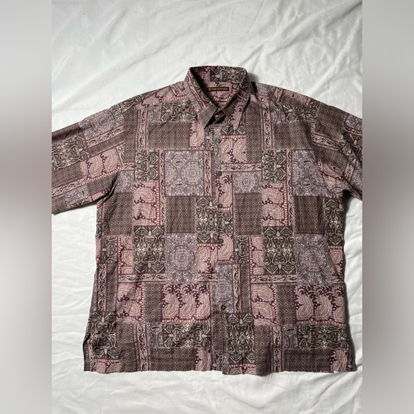 Tori Richard Other - Tori Richard Hawaiian Floral Paisley button down short sleeve shirt men’s Sz L